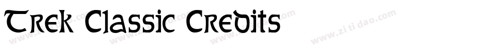 Trek Classic Credits字体转换